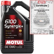 MOTUL 6100 SYNERGIE+ 10W40 OLEJ A3/B4 5L