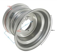 Strieborný zadný ráfik 10x8 (110mm) ATV