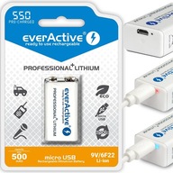 everActive USB Li-Ion 6F22 9V 550mAh batéria