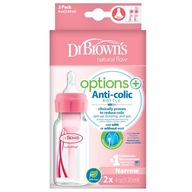 ÚZKA ANTIKOLIKOVÁ FĽAŠA DR BROWN OPTIONS+ 120ml x2