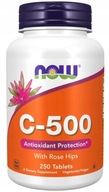 NOW FOODS Vitamín C 500 mg s divou ružou 250 tabliet