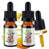 5% CBD KONOPNÝ olej | pre psa Mačka | RAW PLNÉ SPEKTRUM | 2 x 10 ml