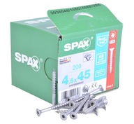 SPAX SKRUTKY DO DREVA ČIASTOČNÝ ZÁVIT 4,5X45MM A2