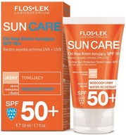 FLOSLEK Sun Care - Bezolejový tónovací krém SPF 50+