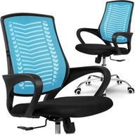 Kancelárska stolička z mikrosieťoviny Sofotel Denar modrá