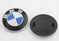 Logo BMW 82mm vpredu vzadu ČIERNE POZADIE = SILNÉ LEPIVO