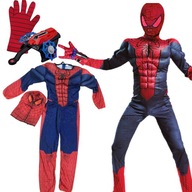 SPIDERMAN DISKUSNÝ OUTFIT KOSTÝM SIEŤ NA RUKAVICE HRUBÉ SVALY M