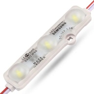 100x LED MODUL SAMSUNG SMD5730 1,5W 12V MODRÝ 460nm IP65 FAREBNÝ FV PL