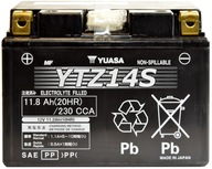 YUASA JAPONSKO YTZ14S-BS BATÉRIA NA MOTOCYKL 12V 11,8Ah 230A