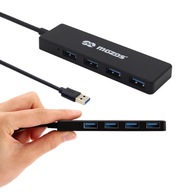 USB 3.0 4-portový HUB rozbočovač s káblom