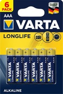 Varta Alkalické batérie R03 AAA 6x LONG LIFE 4103