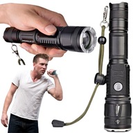 LED baterka VÝKONNÁ NABÍJAČNÁ CREE TACTICAL lampa ZOOM SILNÁ vojenská