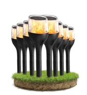 8X LED solárne záhradné svietidlo Strong FLAME 65 cm