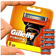 8 X VLOŽKY GILLETTE FUSION 5 FUSION5 VLOŽKY ČEPELE ČEPELE ORIGINÁL GILETTE GILLETE