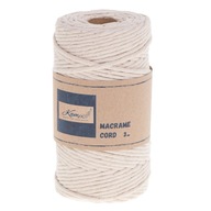 Macrame bavlnená šnúra 3 mm krútená bavlna 100