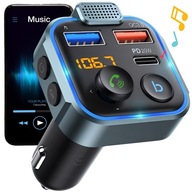 BLUETOOTH VYSIELAČ PRE AUDIO AUDIO FM MP3 BT 3X USB QC 3.0 RGB ADAPTÉR