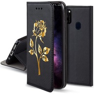 Puzdro MAGNET ROSE pre Samsung Galaxy M21 + GLASS