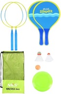 BADMINTON SET 4 RAKETY FRIZBI LOP