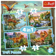 Trefl Puzzle 4v1 Jedinečné dinosaury 34609