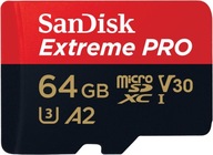 Micro SD karta SanDisk 64GB EXTREME PRO 200MB/s 4K