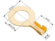 Neizolovaný kruhový konektor 10,5/18/9
