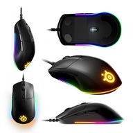 SteelSeries Rival 3 GAMING RGB USB káblová herná myš, ČIERNA