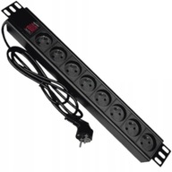 ALANTEC Power strip RACK 19'' 8 gn vypínač