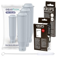 3x filter Aquafloow pre kávovar Krups + odstraňovač vodného kameňa F054 + tablety XS300