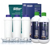 Sada pre Delonghi 3x Filter 2x DESCALER 500ml