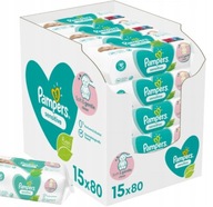 Pampers Sensitive vlhčené obrúsky 15 x 80 ks.