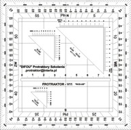 V11 taktický uhlomer - (mierky mapy 1:25 / 1:50 / 1:100)