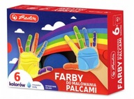 Herlitz Finger Painting Paints 6 farieb SOLID!