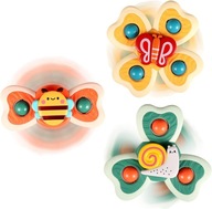 Sada 3 prísaviek Top Spinner Flower Toy