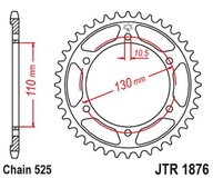 JT ZADNÉ OZNAČENIE 4385 43 SUZUKI GSXR 600 '11-'15, YAMAHA MT-07 '14-'16