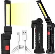 VÝKONNÁ BATERKA LED COB WORKSHOP LAMPA MAGNET USB