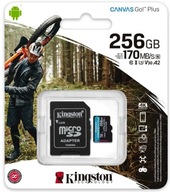 MicroSD karta Kingston 256 GB Go Plus 170/90 MB/s