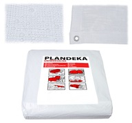 PLACHTA 6x12 BIELA ​​UNIVERZÁLNA VYSTUŽENÁ 12x6m KRYTINA