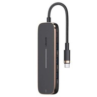 USAMS Adaptér HUB 3xUSB + USB-C + HDMI čierno/biely