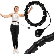 HULA HOP fitness S MASÁŽOM A HMOTNOSŤOU BLACK ENERO FIT 115cm nastaviteľné