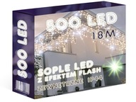 SOPLE 500 LED VONKAJŠIE OSVETLENIA NA VIANOČNÝ STROMČEK + BLESK