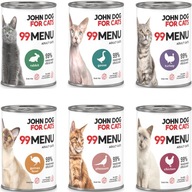 John Dog for Cats 99 Menu Mix príchutí 6x 400g