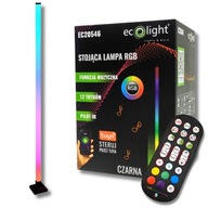 Čierna RGB MUSICAL stojaca lampa S PILOT SMART TUYA APLIKÁCIOU