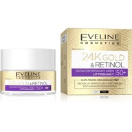 EVELINE 24K Gold & Retinol koncentrovaný liftingový krém 50+ na deň i