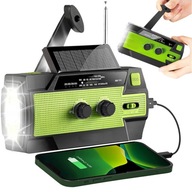 LED TAKTICKÁ BATERKA Vyhľadávací svetlomet SOLAR RÁDIO POWERBANK BATÉRIA PREŽITIA