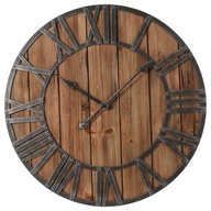 Drevená stena CLOCK Roman loft retro veľký XL