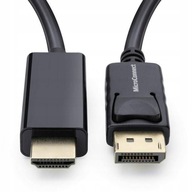 KÁBEL MICROCONNECT DISPLAYPORT - HDMI FULL HD 10m