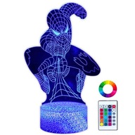 Spiderman Spider-Man 16 LED 3D stolová lampa pre deti + diaľkové ovládanie