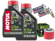 OLEJOVÁ SADA MOTUL 5100 10W40 2L ZÁSTRČKY FILTRA YAMAHA XVS125 DRAGSTAR 00-01