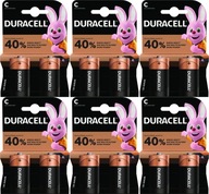 Duracell C LR14 R14 Extra alkalická batéria 2 ks x6