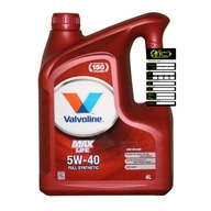 VALVOLINE 5W40 MAX LIFE 4L + PRÍV